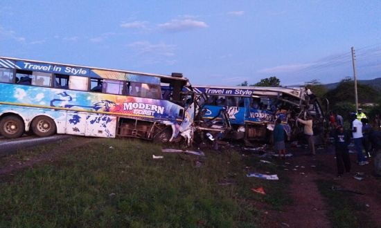 Two Modern Coast buses collided leaving scores injured and others dead on December 12, 2019