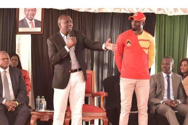 Deputy President William Ruto and Jubilee parliamentary candidate for Kibra by-election McDonald Mariga.