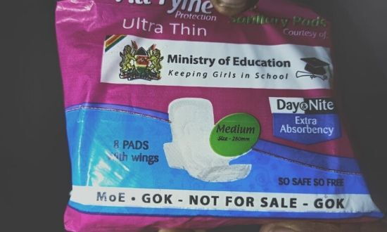 A sample of the sanitary pads seized by the police from a residential house in Witeithie in Juja, Kiambu County on Thursday, January 16, 2020.