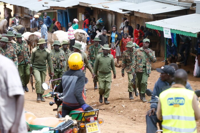 Security officers deployed to Mau Forest to maintain order as the second phase of evictions kicks off.