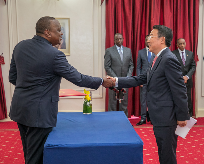 President Uhuru Kenyatta receives Chinese Special Envoy at State House Nairobi on Monday, December 16.