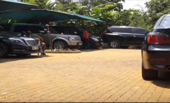 Jimmy Wanjigi's Muthaiga parking lot. The billionaire's house was raided by police in 2017