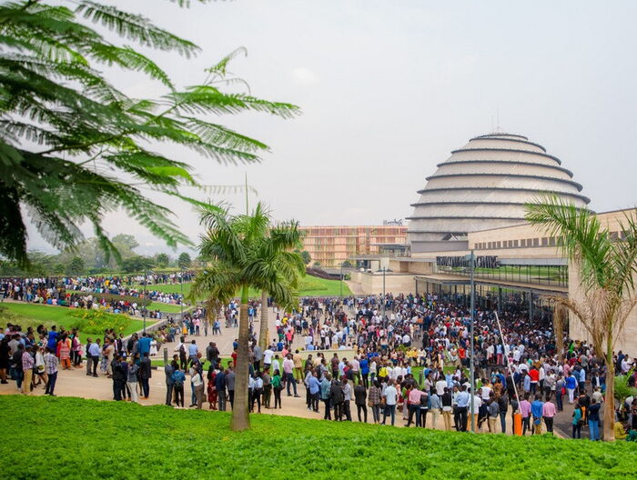 Thousands of people at Kigali International Conference Center for a so-called “Wealth Conference”, at which they were conned.
