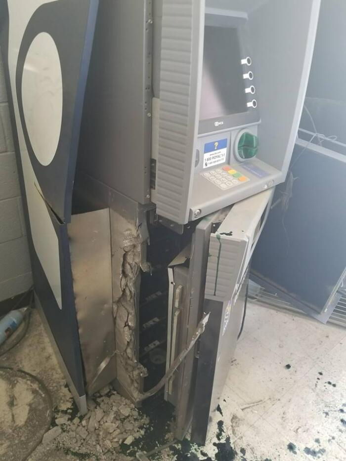 A vandalized ATM machine. Photo: File.