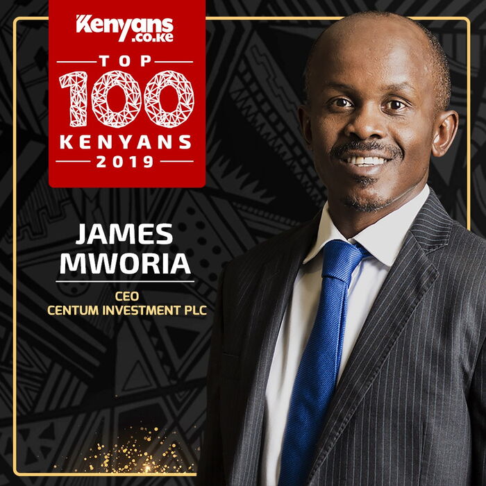 Centum Investments CEO James Mworia Equity CEO James Mwangi is among Top 100 Kenyans 2019.