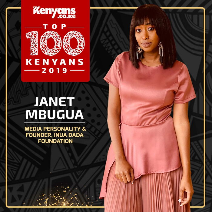 Media personality Janet Mbugua. On May 28, 2019, she petitioned the National Assembly to expand the scope of menstrual health management among Kenya's female population.