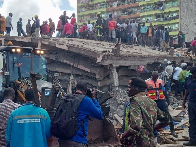 ​Rescue ongoing at the collapsed building in Tassia estate​ on Friday, December 6, 2019