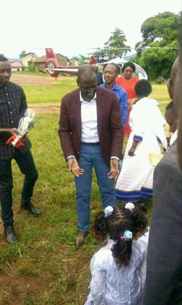 Deputy President William Ruto ushered into Makueni by a young girl. December 8, 2019.