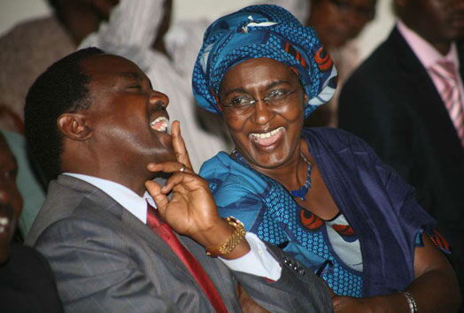 Wiper Party Leader Kalonzo Musyoka and his wife Pauline.