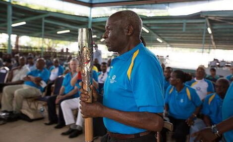 Nyandika Maiyoro receiving an award during a past ceremony in 2018 