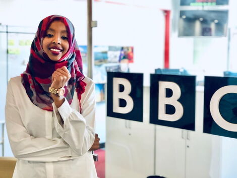 KTN News presenter Fathiya Nur at the BBC offices in Nairobi.