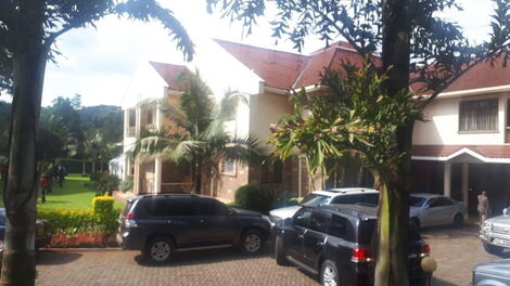 Bungoma Senator Moses Wetangula's car park at his home in Karen, Nairobi