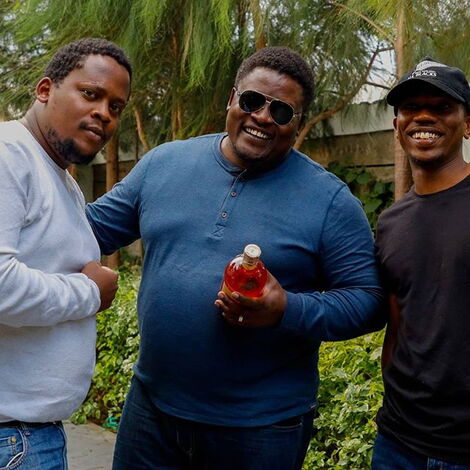 Standard Group Head of Radio Tom Japanni (centre) celebrating his 50th birthday with friends on July 8, 2020