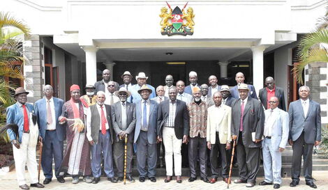 Deputy President William Ruto meets National Council of Elders his Karen home on Tuesday, October 27, 2020