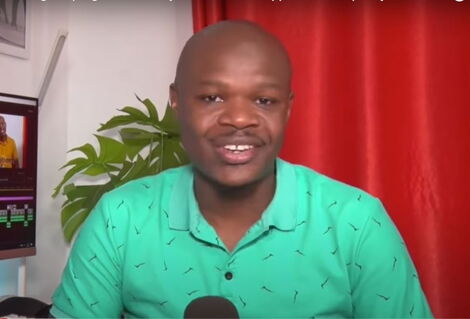 2006 KCSE top candidate Dickens Omanga at his home studio in Eldoret