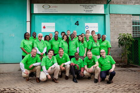 Some of the WEEE Centre members posing for picture in Nairobi Kenya in 2013