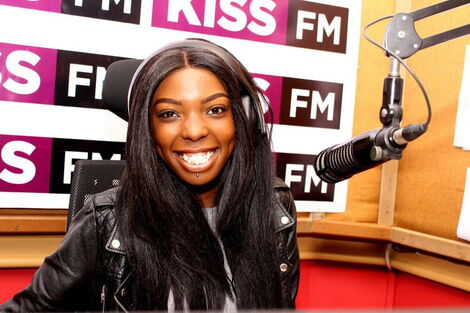 Radio presenter Adelle Onyango at Kiss FM studio in April 2018.