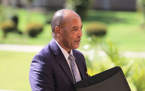 Nyandarua County Governor Francis Kimemia at Kenya School of Government (KSG), Lower Kabete in Kiambu during a Consultative Devolution meeting. Thursday, February 20, 2020