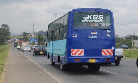 Motorists along Mombasa Road on Thursday, October 14, 2019