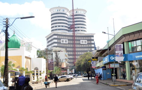 The Nation Centre building in Nairobi's Kimathi Street where the Nation Media Group offices are located. 