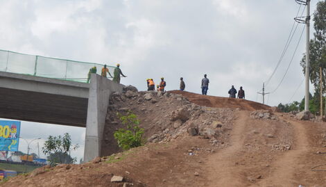 A section Of Thika SuperHighway-Alsops intersection under Construction on November 11, 2019.