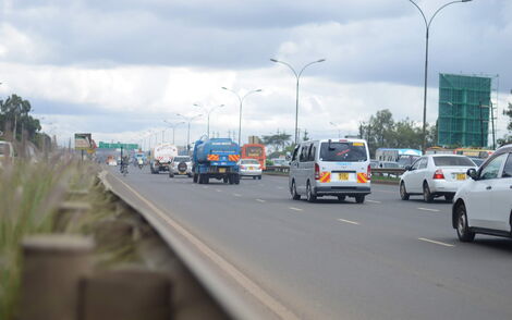 Traffic on a section Of Thika Super Highway as seen on November 11, 2019.