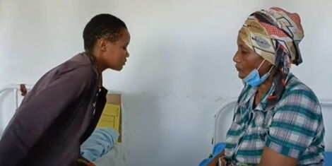 2021 KCPE Candidate Stella Vaati and her mother at the Mwingi Level 4 Hospital on Tuesday, March 8.jpg