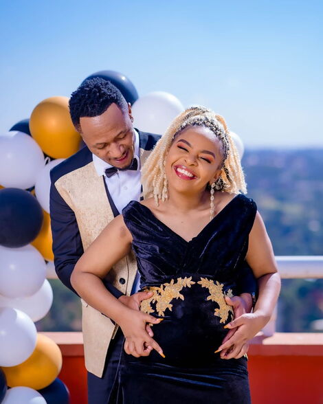 Singer Linnet Muraya alias Size 8 and her husband DJ Mo on August 20, 2021.