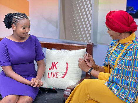 Youla Nzale Wearing One of the Designs Made by Rafiki Vaa together with Lulu Hassan