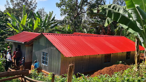 An image of the new house built for Kang'ethe and his family in Nyeri County. 