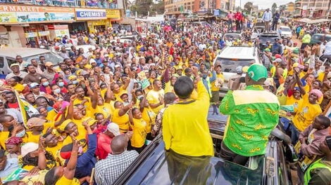 Kenya Kwanza running mate Rigathi Gachagua visits Kirinyaga County on June 21, 2022.