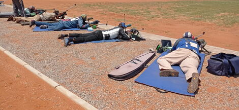 Kenyan Officer in the shooting range on October 23, 2021, in South Africa.