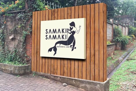 Entrance to Samaki Samaki Restaurant in Kileleshwa.