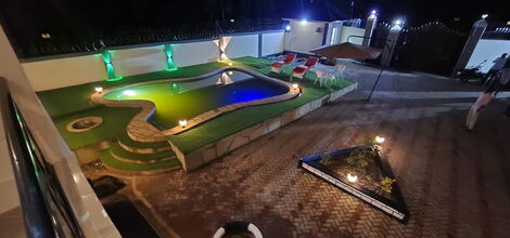 A swimming pool located next to Ken Carson's main house in Seme, Kisumu County.