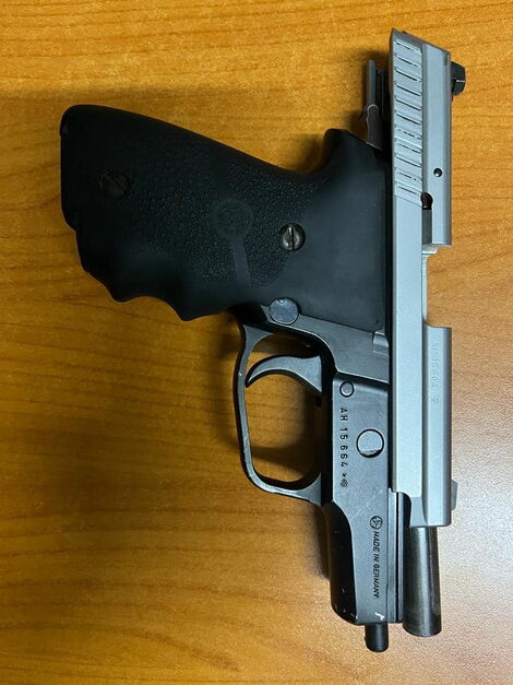 One of the guns belonging to a politician recovered by DCI during a raid on February 4, 2023.