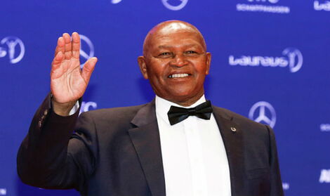 Legendary athlete Kipchoge Keino during a past international conference.