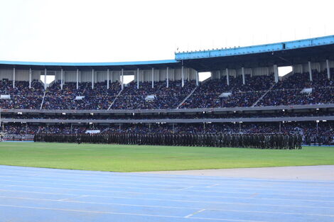 Kenyans at the Kasarani stadium attending President William Ruto's inauguration on September 13, 2022.