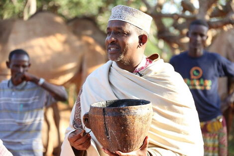 National Assembly Majority Leader Aden Duale at his camel farm in Libahlow, Balambala Constituency, Garissa County on December 22, 2019