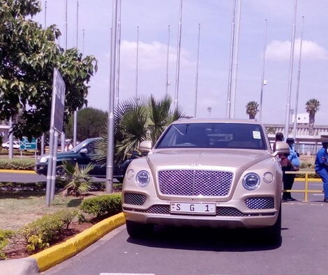A Bentley Bentayga pictured at the Jomo Kenyatta International Airport.