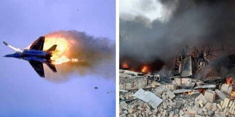 A collage of the ongoing war between Russia and Ukraine.