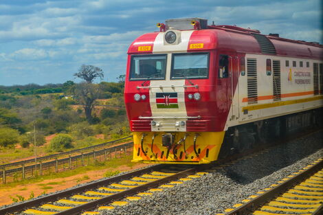 A Kenyan Railways DF8B locomotive.