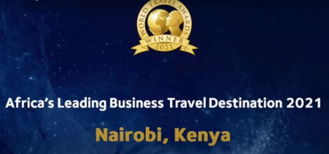 A Snipshot of The Announcement of Nairobi As Africa's Leading Business Travel Destination During the World Travel Awards on October 21.j