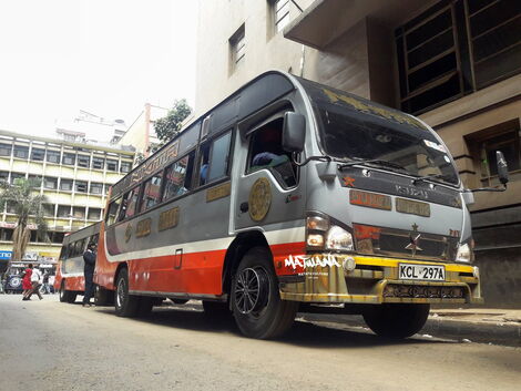 A Super Metro matatu pictured along Maragua Lane in Nairobi.