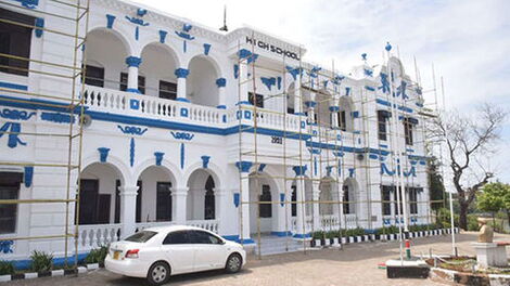 A building of Allidina Visram High School in Mombasa