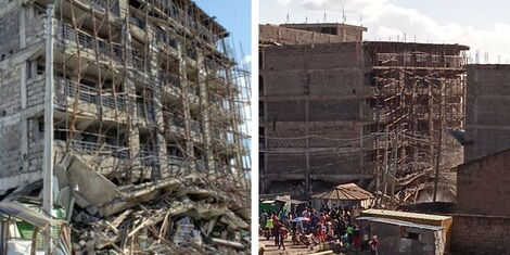 A collage of the building that collapsed in Tassia, Embakasi on Monday, November 7, 2022..jpg