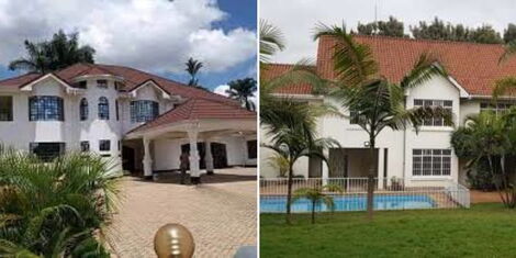 A collage of two mansions located in Nyari Estate, Nairobi
