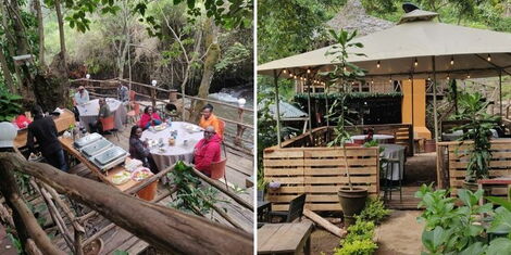 A collage of Anabas Trout and Seafood Grill in Meru County