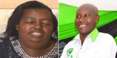 A collage of IEBC returning officer Daniel Musyoka (right) and his wife Tabitha..jpg