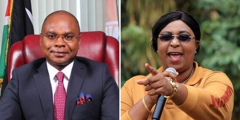 A collage of Kilifi Governor Amason Kingi (l) and Malindi MP Aisha Jumwa ..jpg (