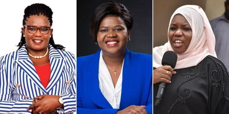 A collage of governors-elect Kawira Mwangaza, Gladys Wanga and Fatuma Achani.jpg